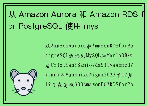 从 Amazon Aurora 和 Amazon RDS for PostgreSQL 使用 mys