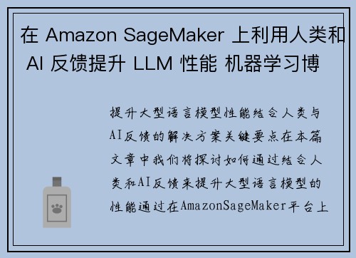 在 Amazon SageMaker 上利用人类和 AI 反馈提升 LLM 性能 机器学习博客